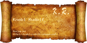 Knebl Rudolf névjegykártya