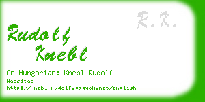 rudolf knebl business card